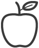 Apple icon represents food service