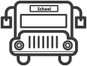 School bus icon represents employment