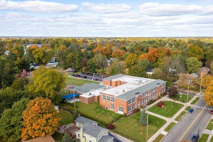 Exterior of Alexander Elementary School in Adrian, Michigan