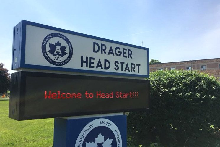 Exterior of Head Start in Adrian, Michigan.